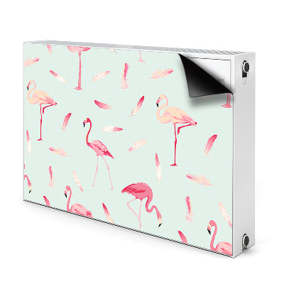 Funda magnética para el radiador Flamencos y plumas