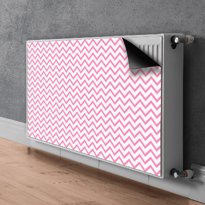 Funda magnética para el radiador Zigzags rosados