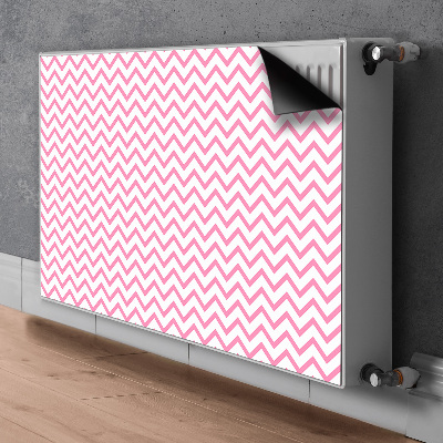 Funda magnética para el radiador Zigzags rosados
