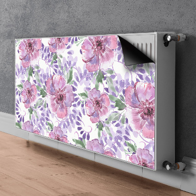 Funda magnética para el radiador Flores moradas