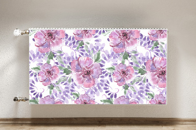 Funda magnética para el radiador Flores moradas