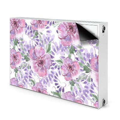 Funda magnética para el radiador Flores moradas