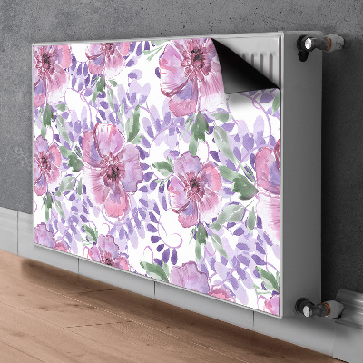 Funda magnética para el radiador Flores moradas