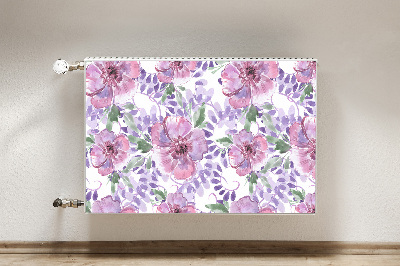 Funda magnética para el radiador Flores moradas