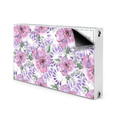 Funda magnética para el radiador Flores moradas