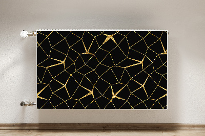 Cubierta decorativa del radiador Mosaico de oro y negro