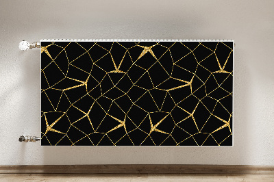 Cubierta decorativa del radiador Mosaico de oro y negro