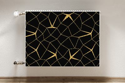 Cubierta decorativa del radiador Mosaico de oro y negro