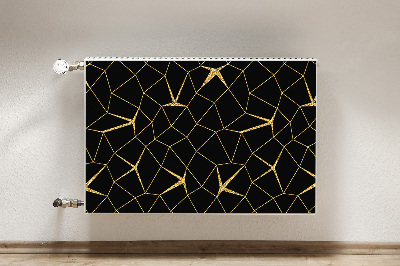 Cubierta decorativa del radiador Mosaico de oro y negro