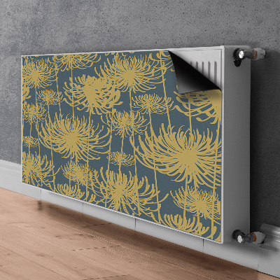 Cubierta magnética para radiador Flores doradas