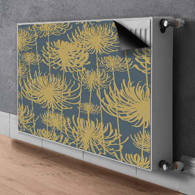 Cubierta magnética para radiador Flores doradas
