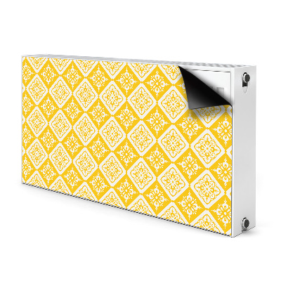 Cubierta magnética para radiador Patrón blanco amarillo