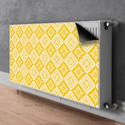 Cubierta magnética para radiador Patrón blanco amarillo