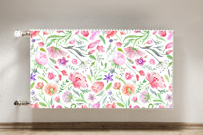 Cubierta decorativa del radiador Flores pintadas