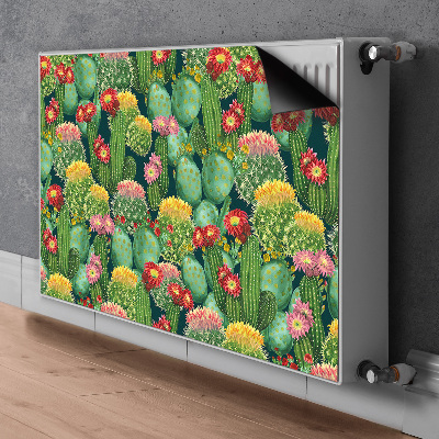 Cubierta magnética para radiador Cactus con flores