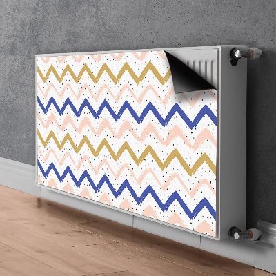 Cubierta decorativa del radiador Zigzags pintados