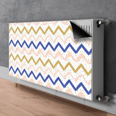 Cubierta decorativa del radiador Zigzags pintados