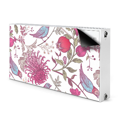 Funda magnética para el radiador Pájaros y flores