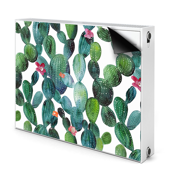 Funda magnética para el radiador Cactus con flores