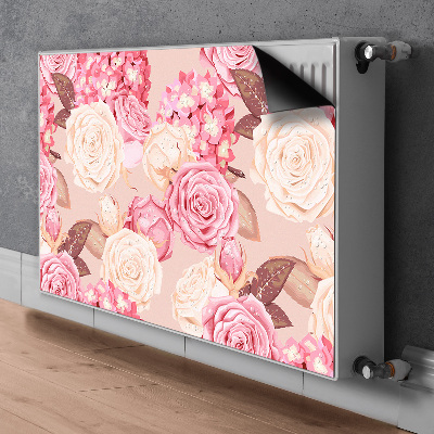 Funda magnética para el radiador Rosas e hortensias