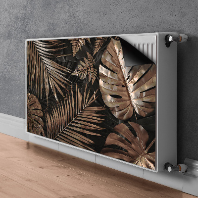 Cubierta decorativa del radiador Hojas de monstera metálicas