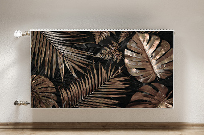 Cubierta decorativa del radiador Hojas de monstera metálicas