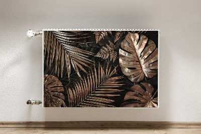 Cubierta decorativa del radiador Hojas de monstera metálicas