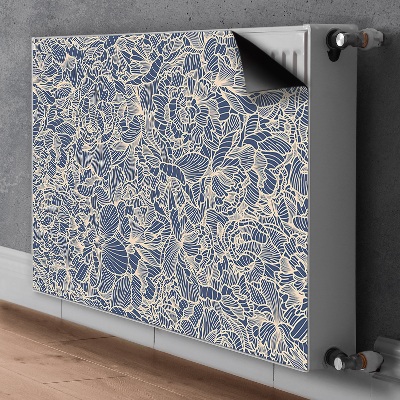 Cubierta decorativa del radiador Flor azul