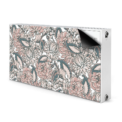 Funda magnética para el radiador Flores rosadas