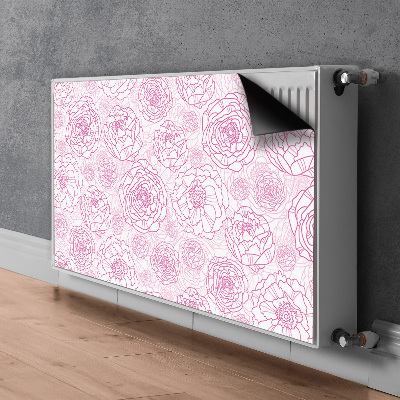 Funda magnética para el radiador Flores rosadas