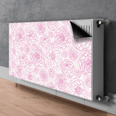 Funda magnética para el radiador Flores rosadas