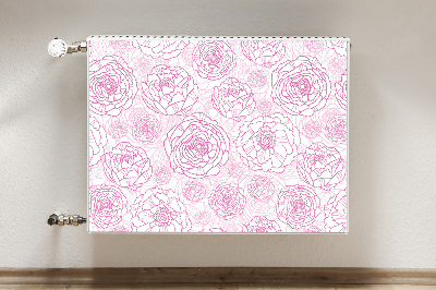 Funda magnética para el radiador Flores rosadas