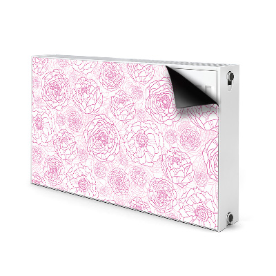 Funda magnética para el radiador Flores rosadas