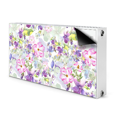 Funda magnética para el radiador Flores moradas