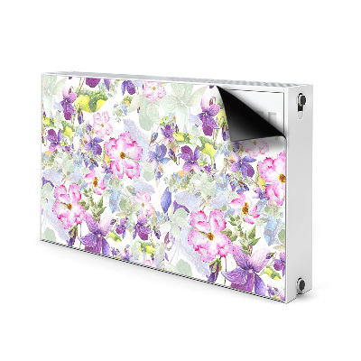 Funda magnética para el radiador Flores moradas