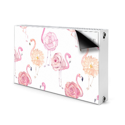 Funda magnética para el radiador Flamencos y flores