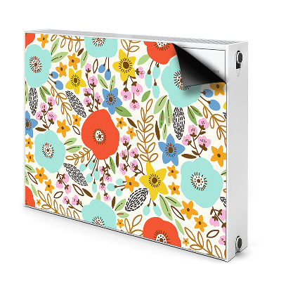 Cubierta decorativa del radiador Flores de prado