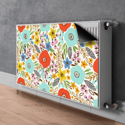 Cubierta decorativa del radiador Flores de prado