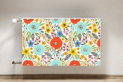 Cubierta decorativa del radiador Flores de prado