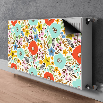 Cubierta decorativa del radiador Flores de prado