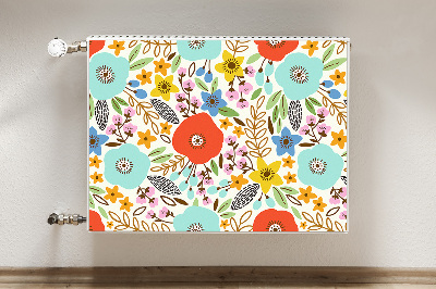 Cubierta decorativa del radiador Flores de prado