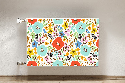 Cubierta decorativa del radiador Flores de prado