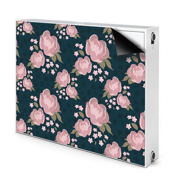 Funda magnética para el radiador Flores rosadas