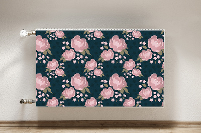 Funda magnética para el radiador Flores rosadas