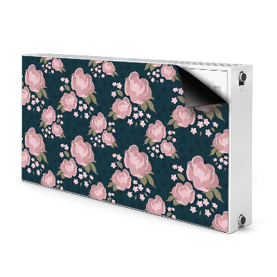 Funda magnética para el radiador Flores rosadas