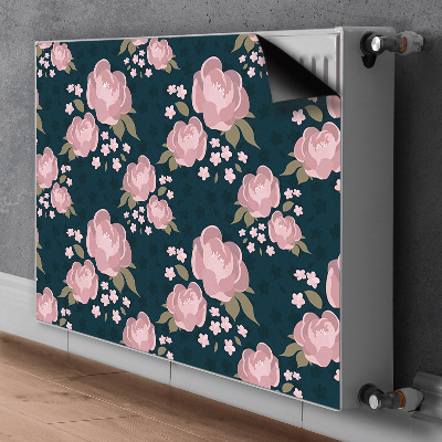 Funda magnética para el radiador Flores rosadas