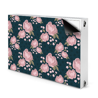 Funda magnética para el radiador Flores rosadas