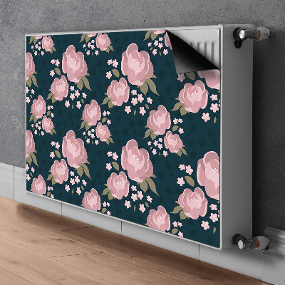 Funda magnética para el radiador Flores rosadas