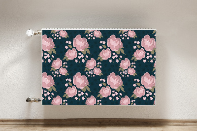 Funda magnética para el radiador Flores rosadas