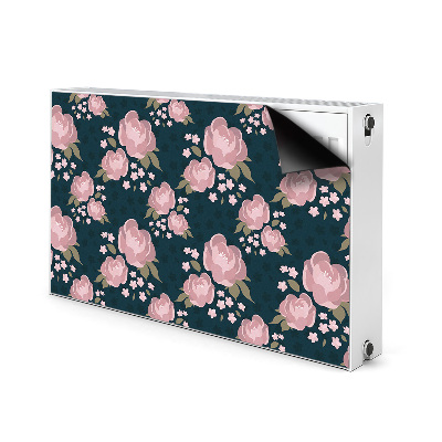 Funda magnética para el radiador Flores rosadas